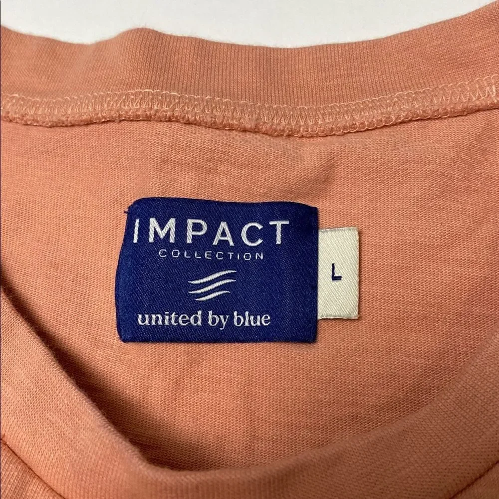 United By Blue Impact Collection Organic Cotton Casual T Shirt Dress Peach